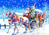 Santa Claus in a Carriage with Horses